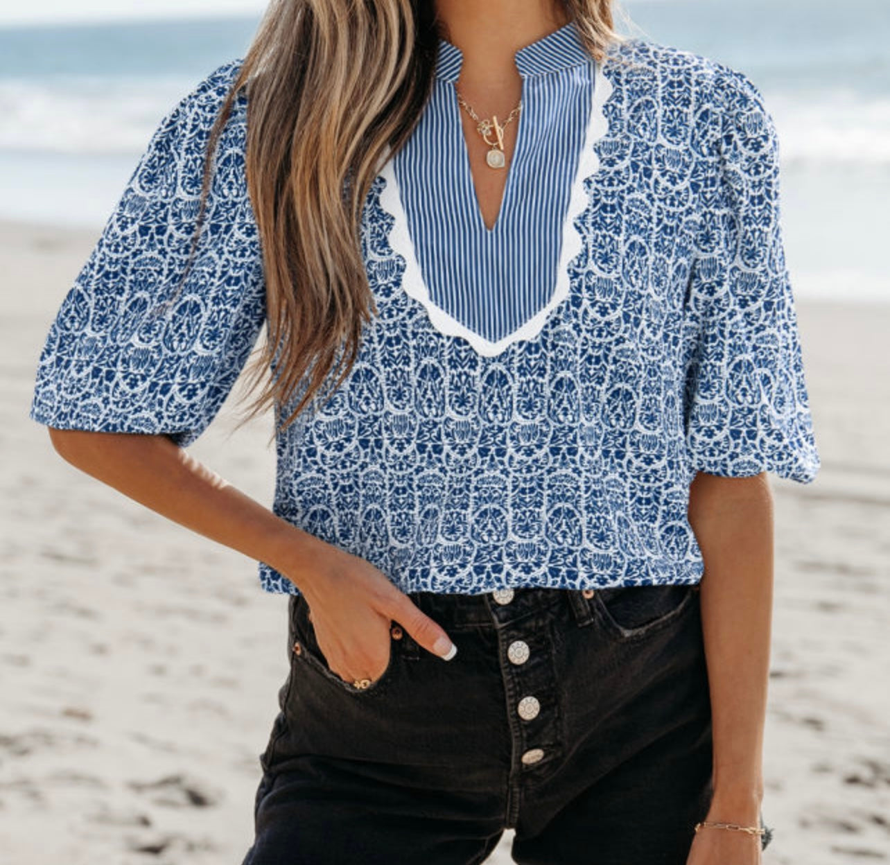 Robin blue top