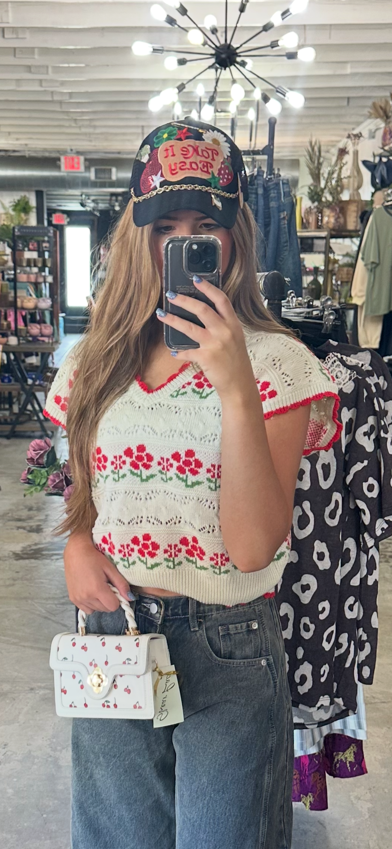 Red Flowers Vest