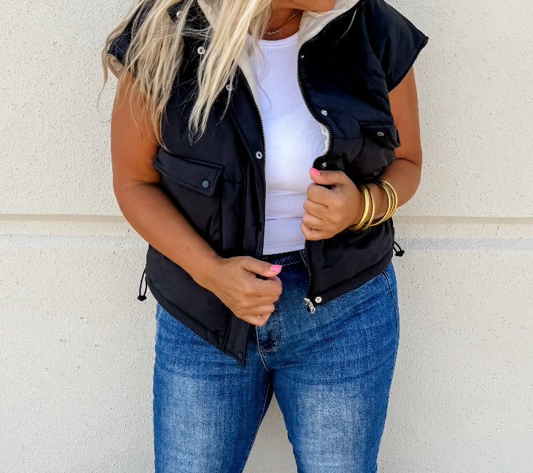 Black tan vest