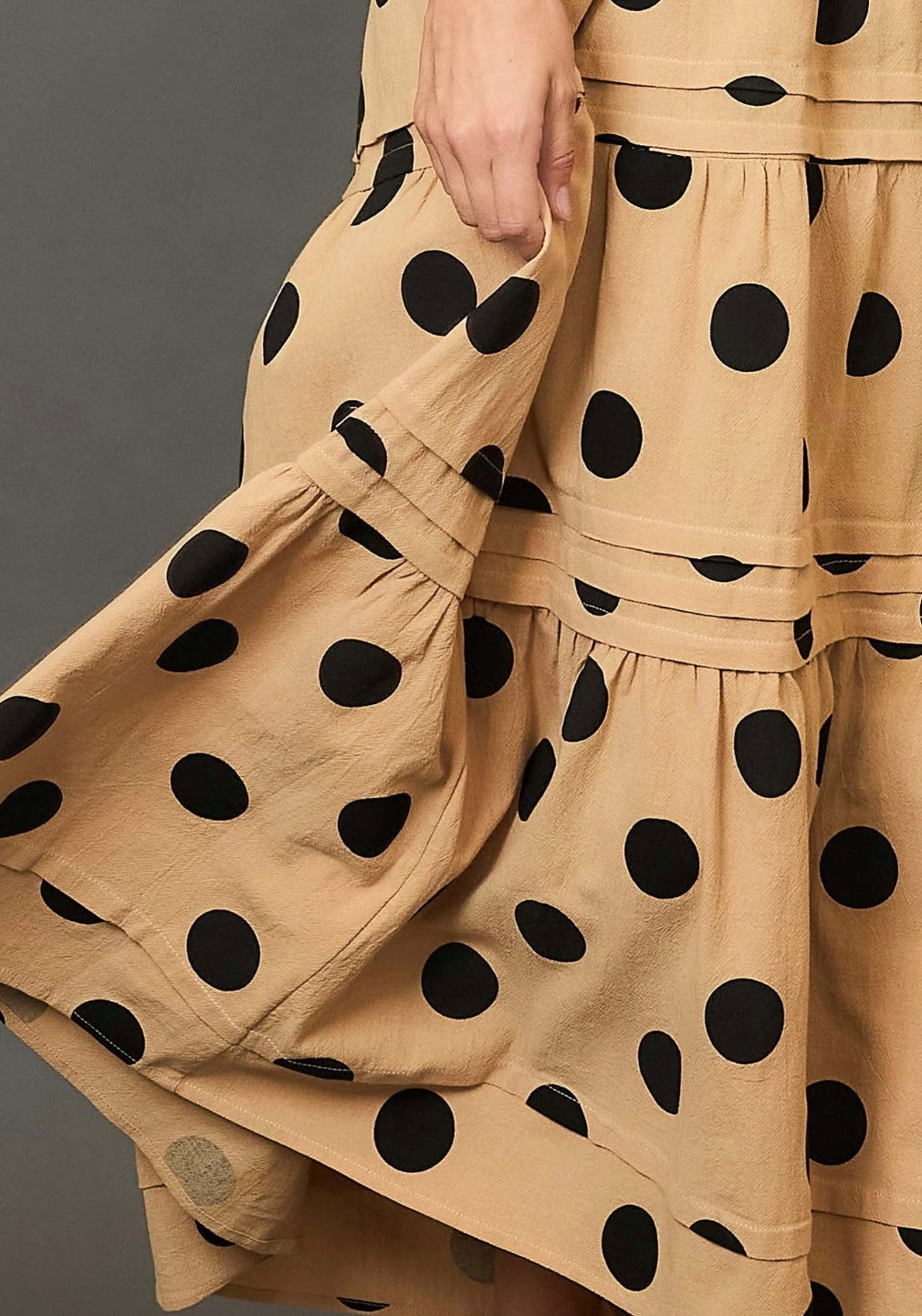 Latte polka dot dress
