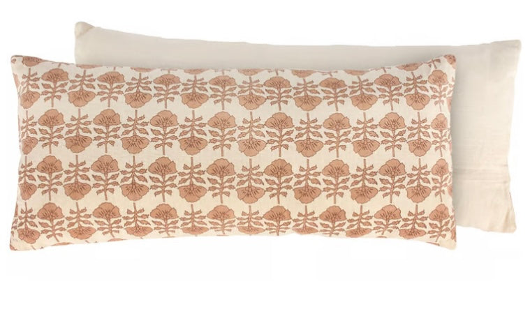 Brown flower pillow