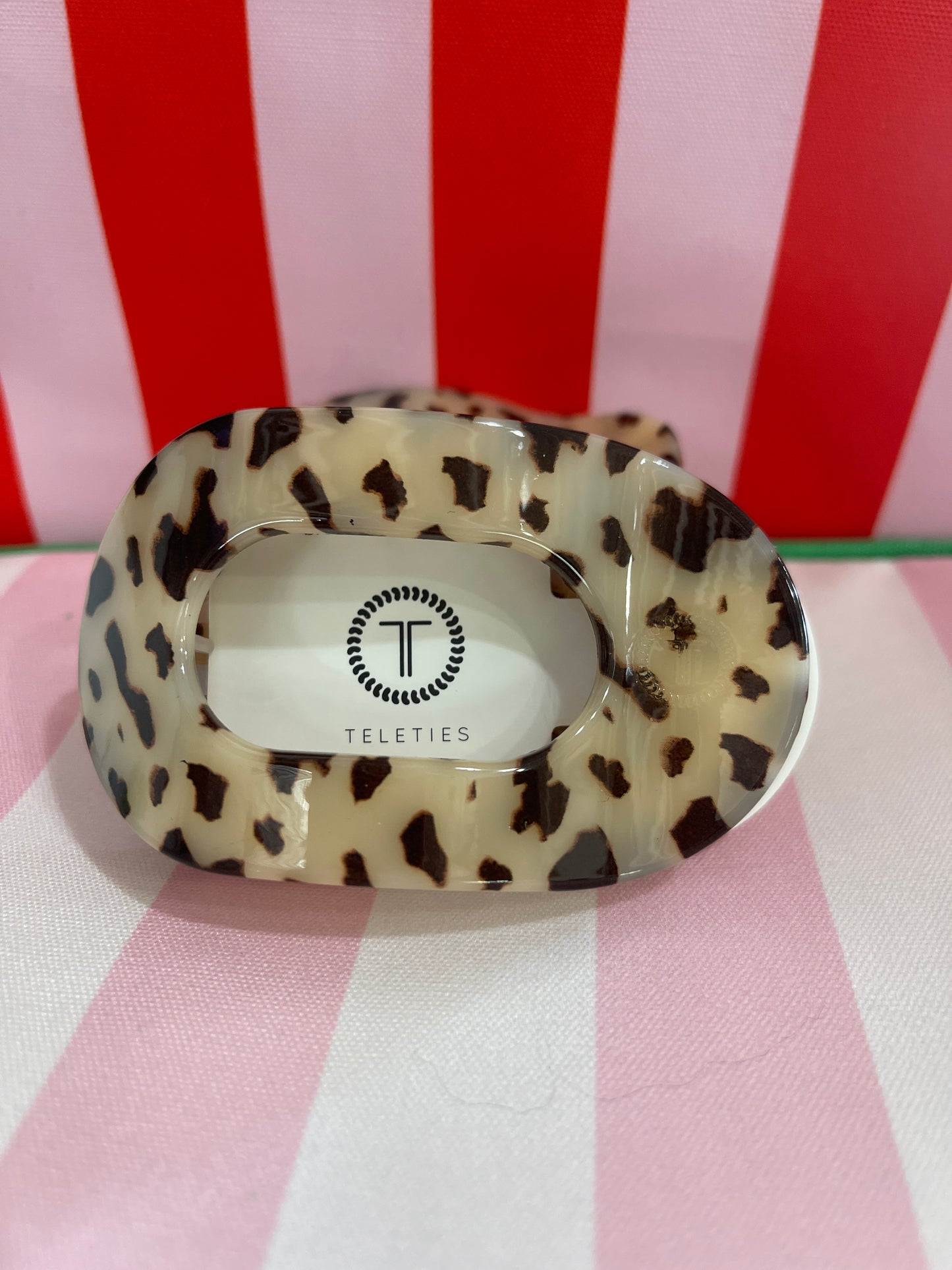 Small leopard teleties clip