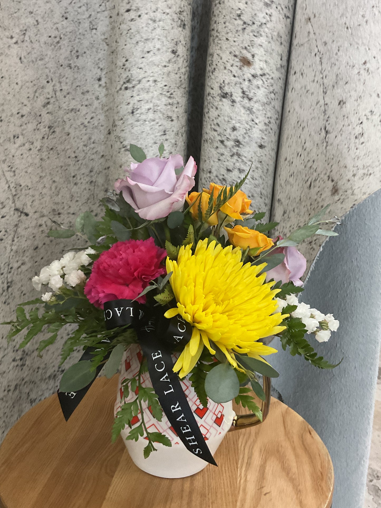 Heart mug flowers