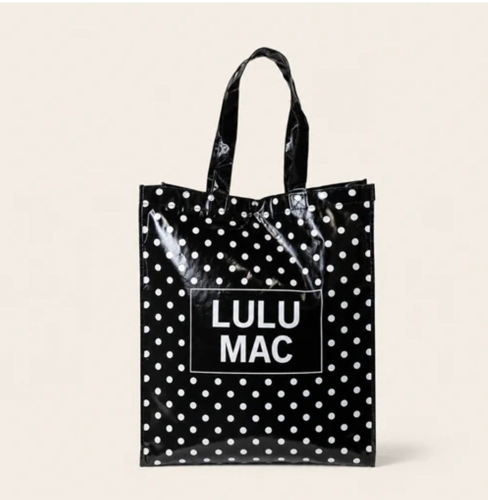 Black poka dot Lulu Mac bag