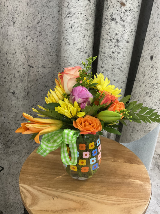 Gingham flowers