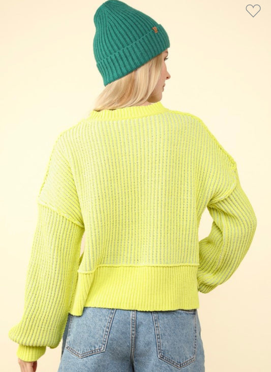 Lime green sweater