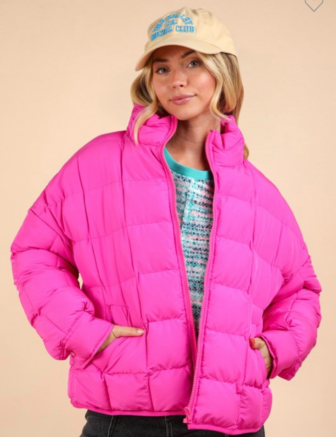 Cotton candy puffer vest