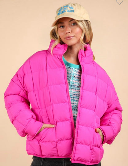 Cotton candy puffer vest