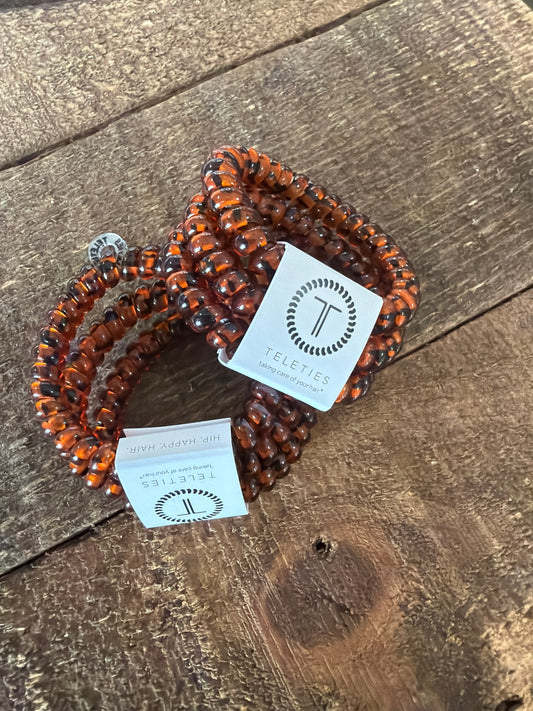 Leopard hair ties