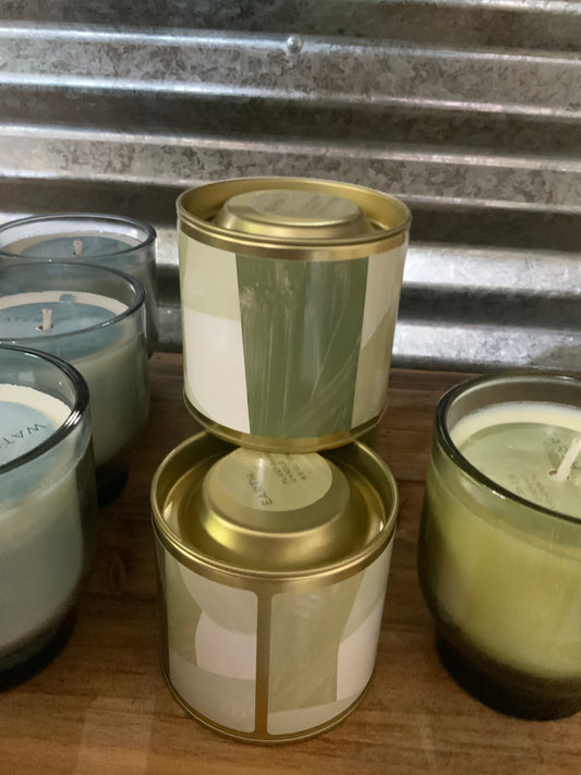 Tin earth candle