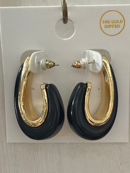 Black gold studs