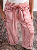 Rust gingham pants