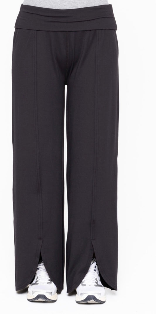 Tulip hem fold waist lounge pants