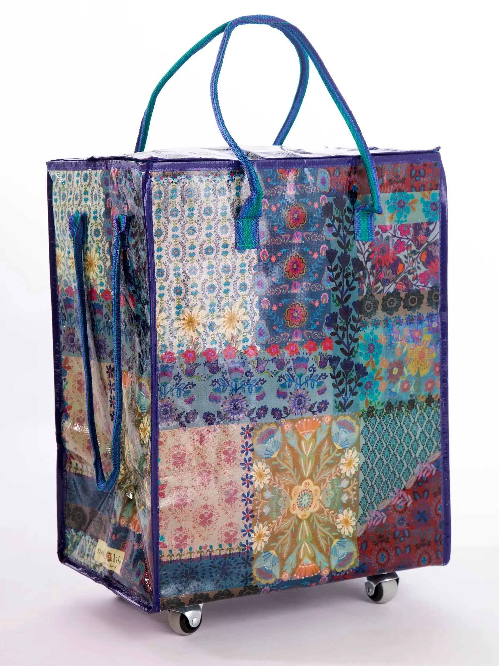 Patchwork Rolling Tote Bag