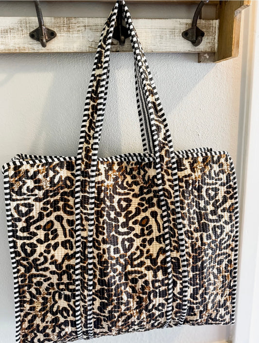 Rachel leopard tote bag