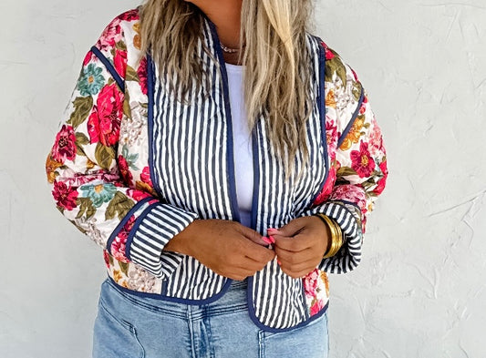 Mae floral quilted jacket