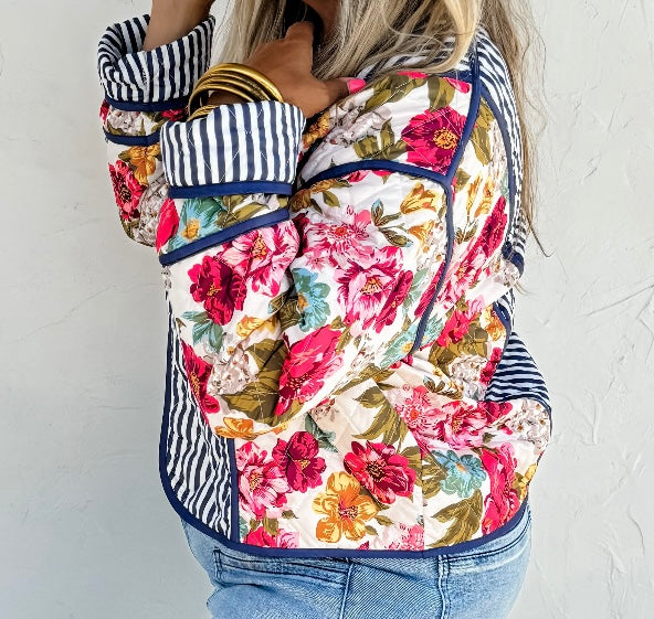 Mae floral quilted jacket