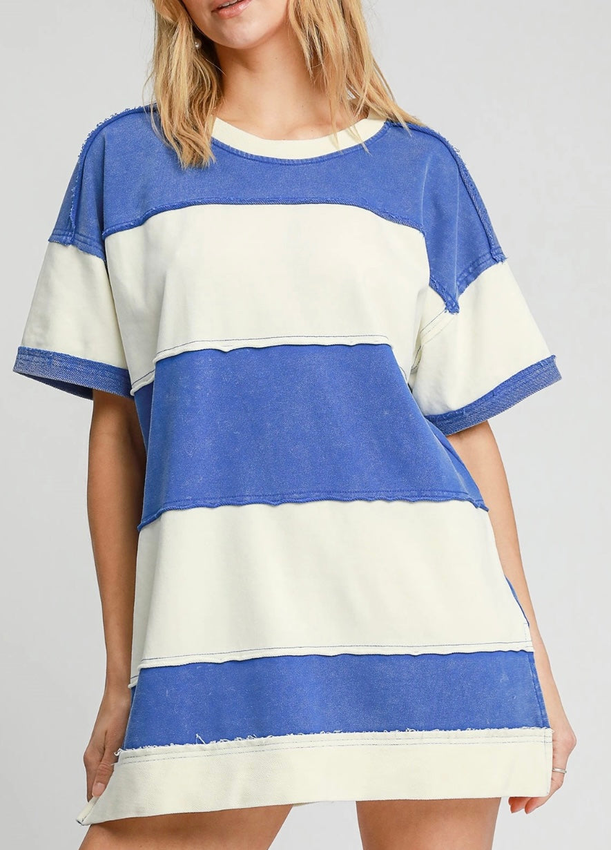 Blue stripe top