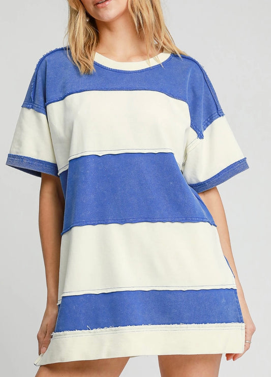 Blue stripe top