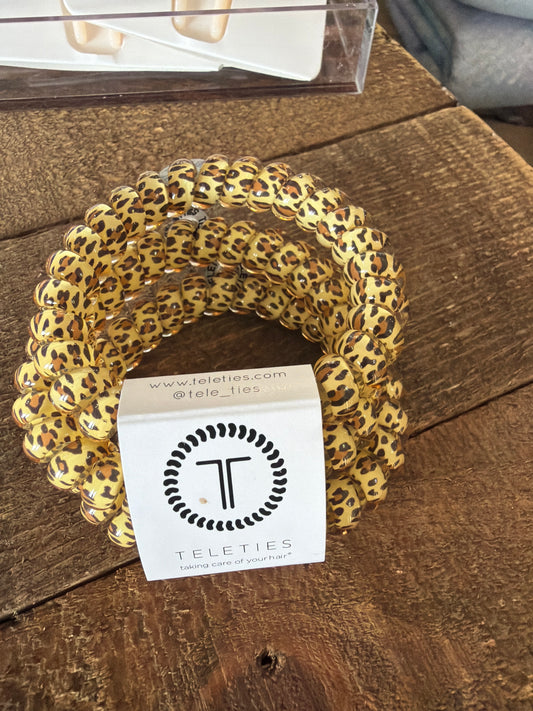 Leopard hair ties large