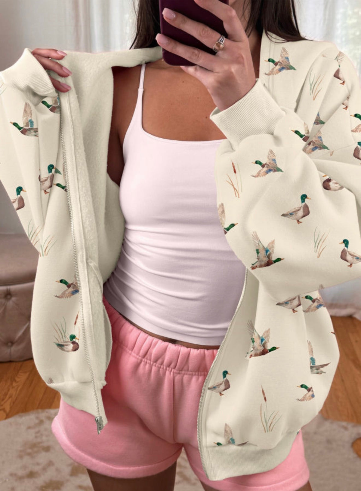 Duck zip up hoodie