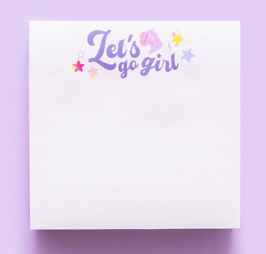 Let’s Go Girl Note Pad