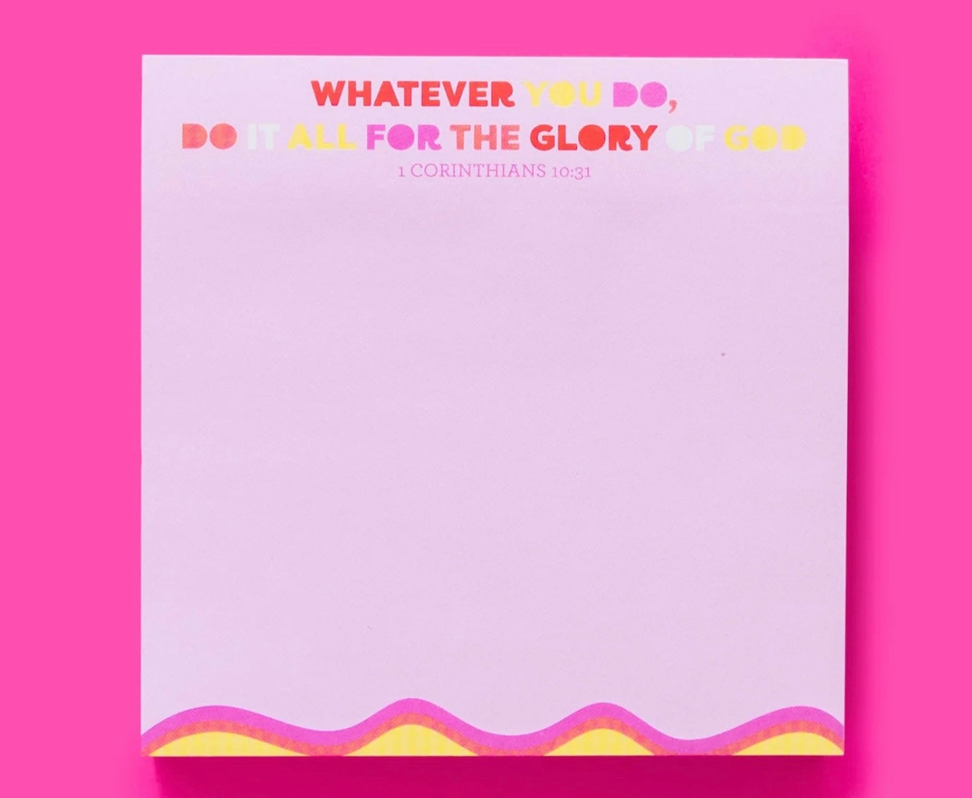 Glory of God Sticky Reminder Pad