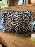 Leopard ruffle bag