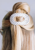 White polka dot medium