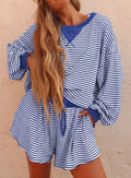 Blue stripe oversized set