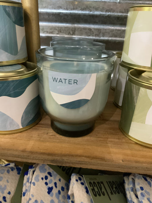 Glass water candle