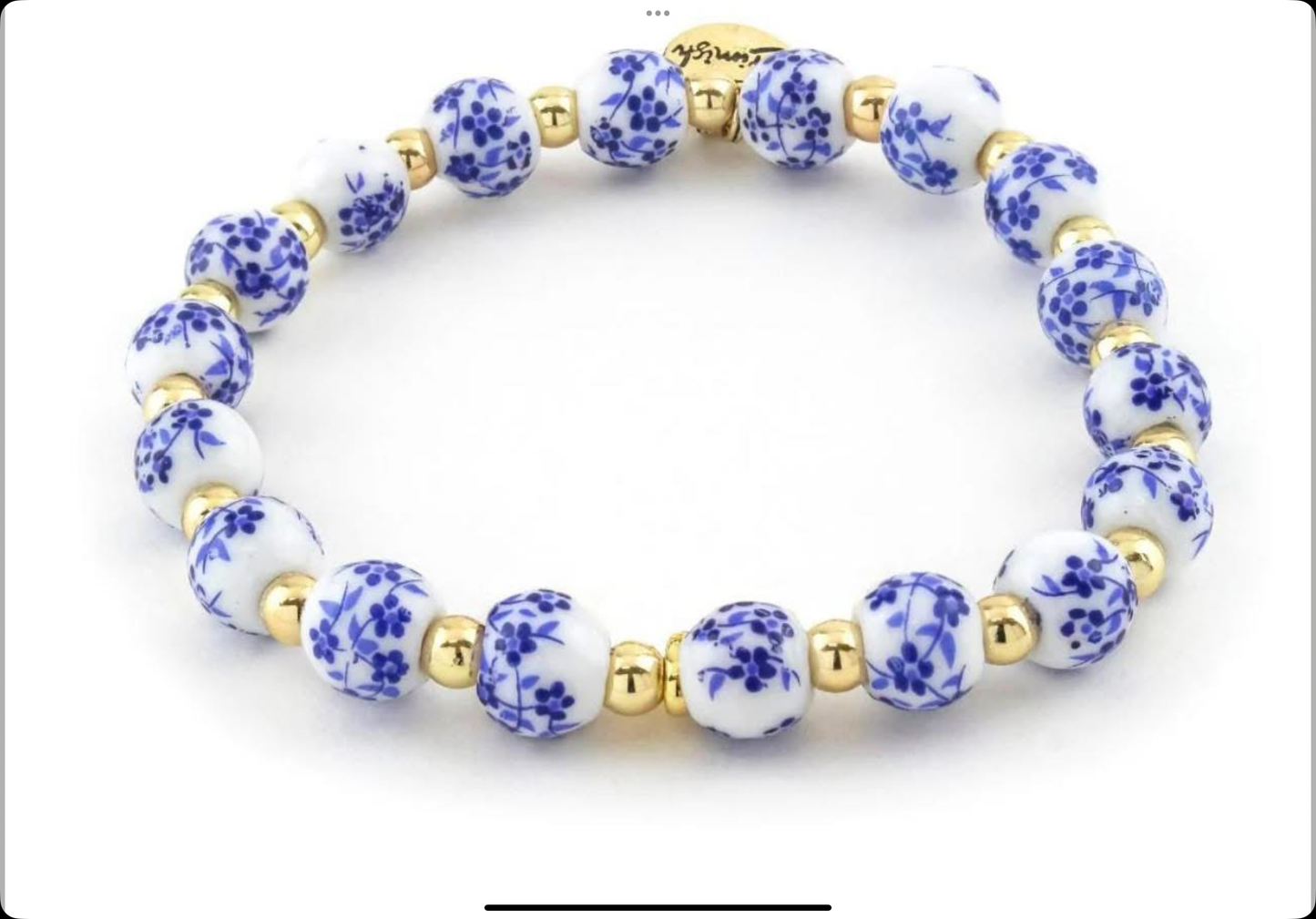 Blue floral Erimish bracelet