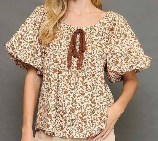 Flower brown boho