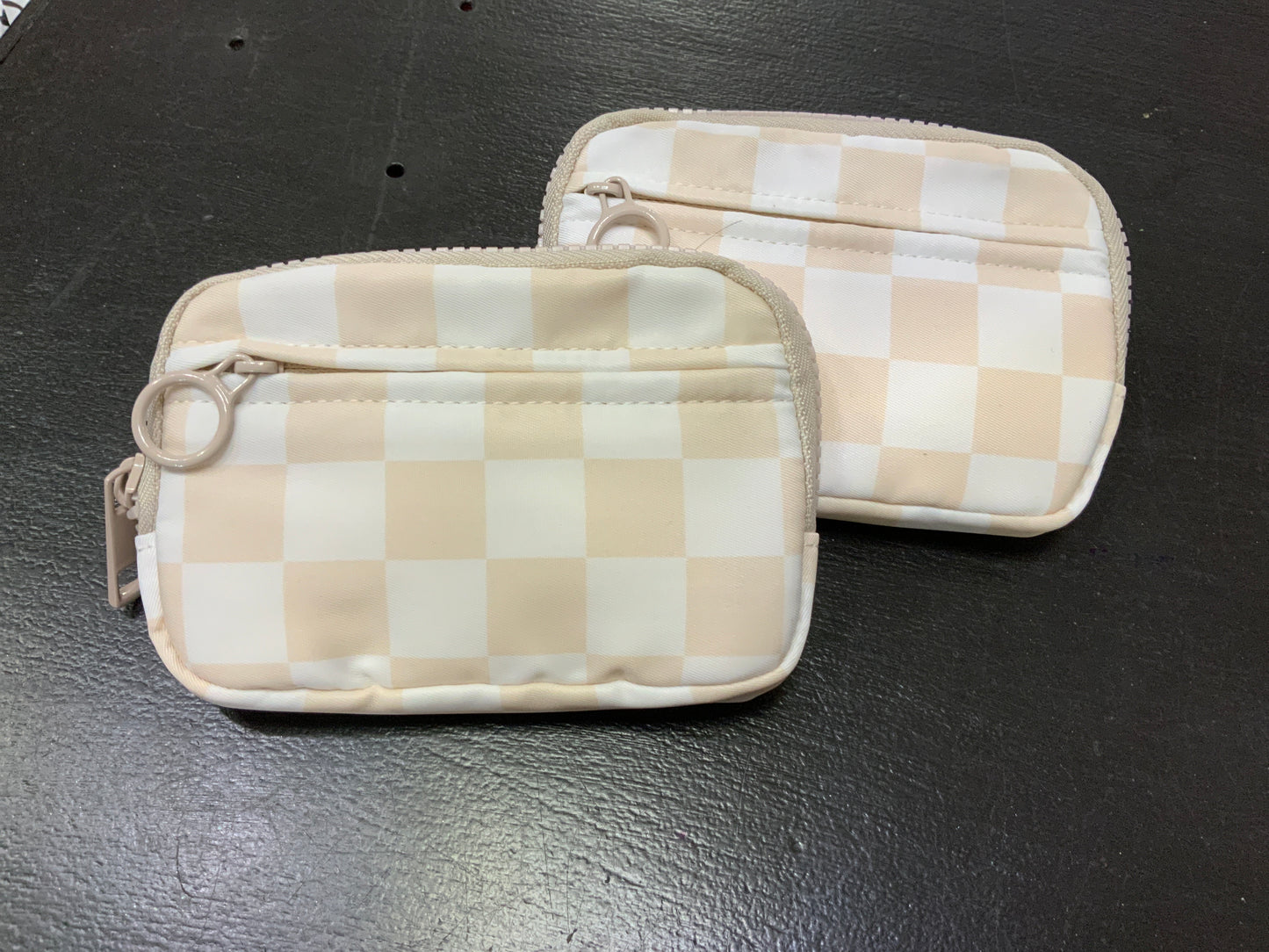 Tan Checkered Bag