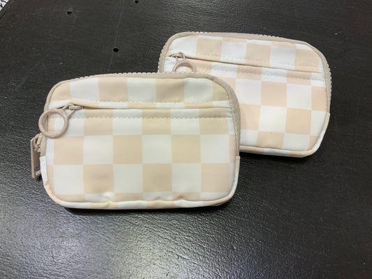 Tan Checkered Bag