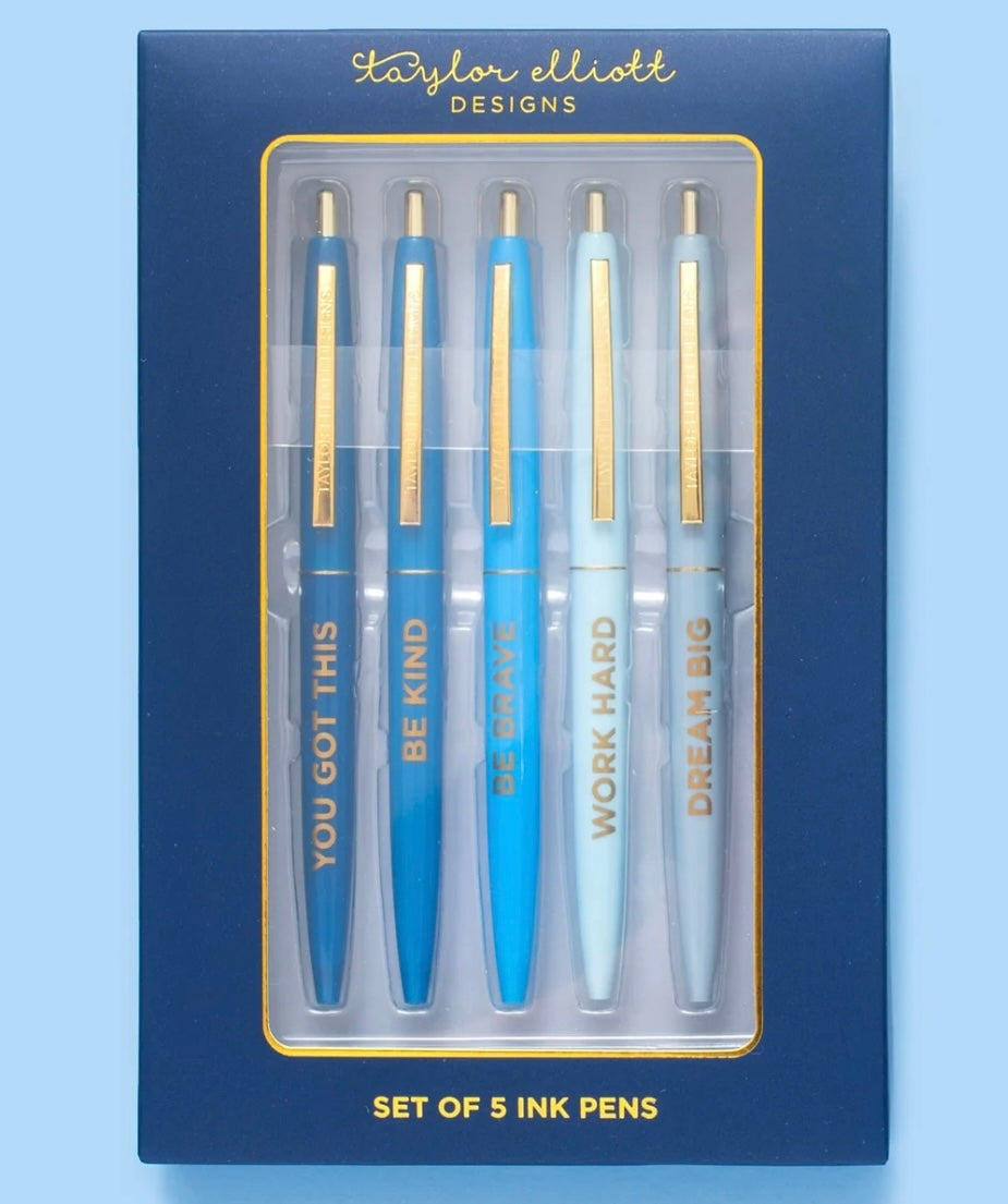 Navy Motivational Pen Set