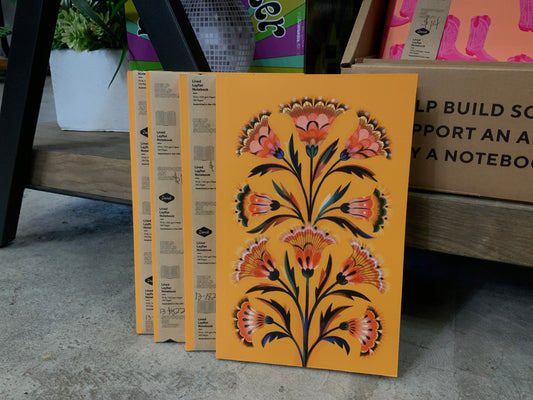 Golden Floral Notebook