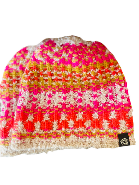 Natural life multi pink beanie