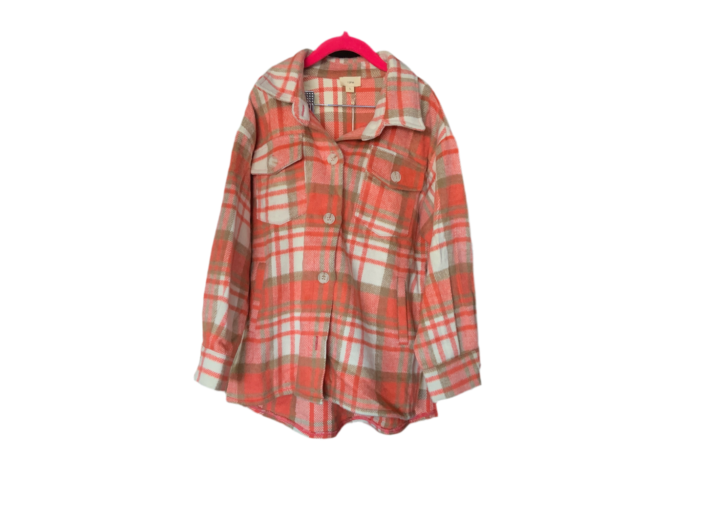 Peach Plaid Jacket