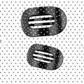 Black Polka dot large