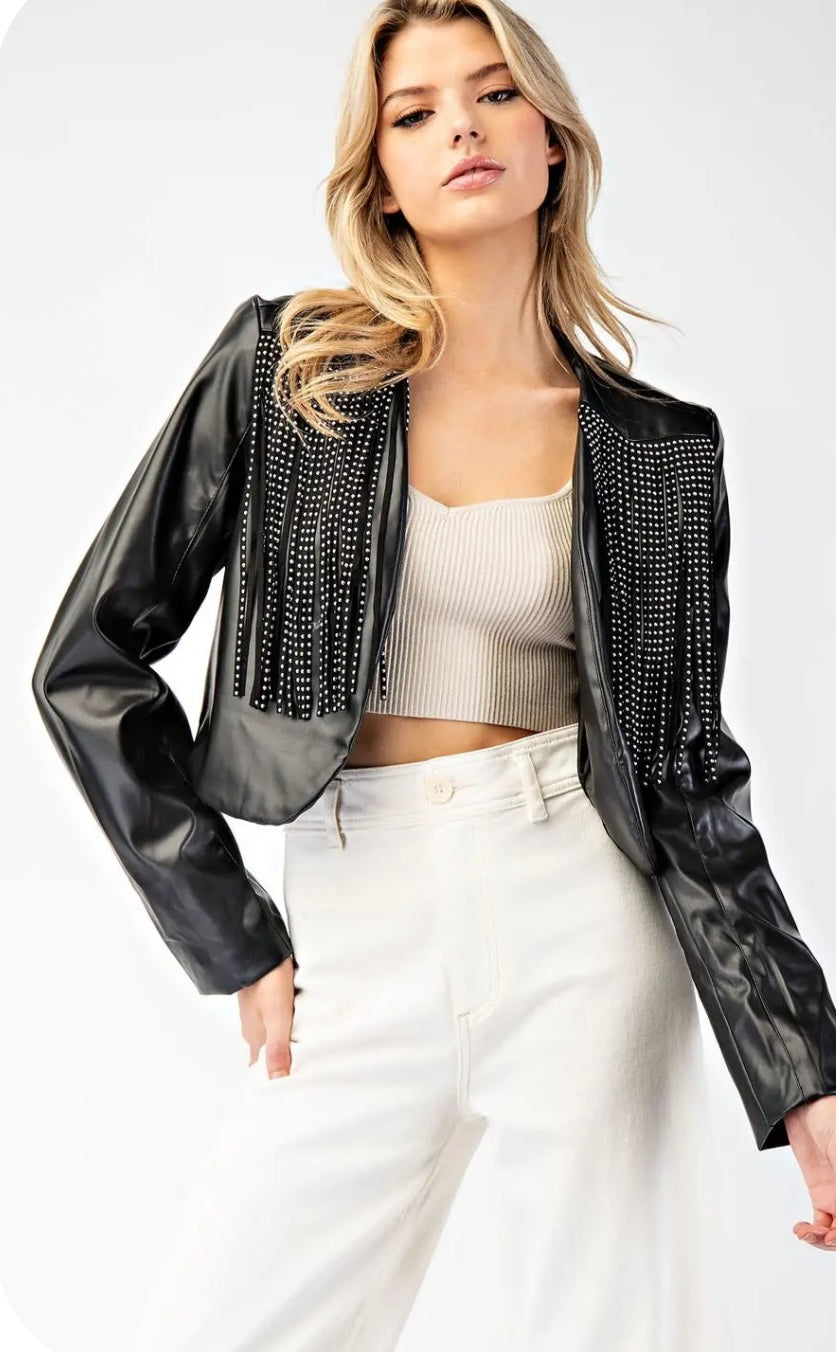 Emo cowgirl fringe jacket