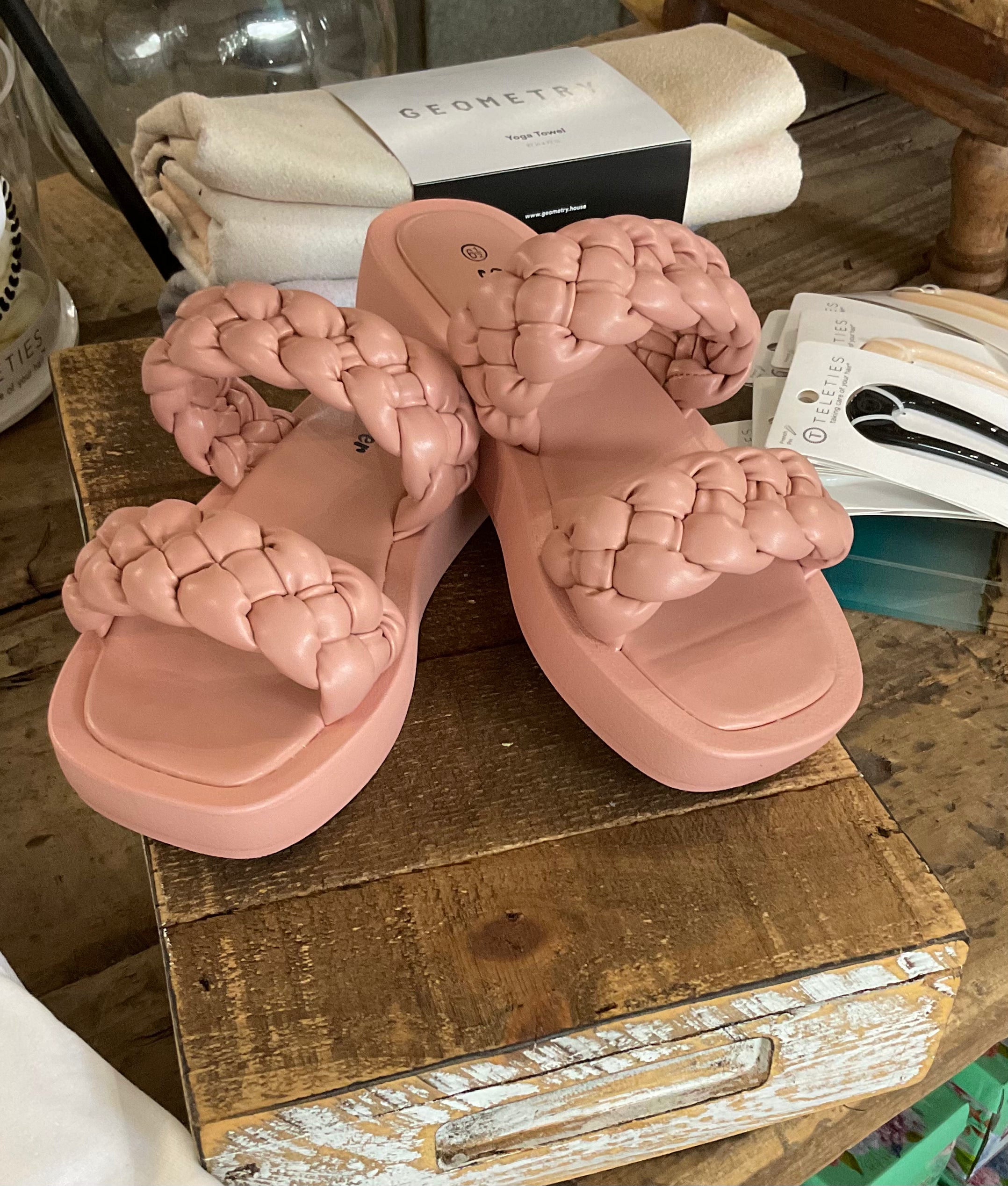 Blush Platform Sandles