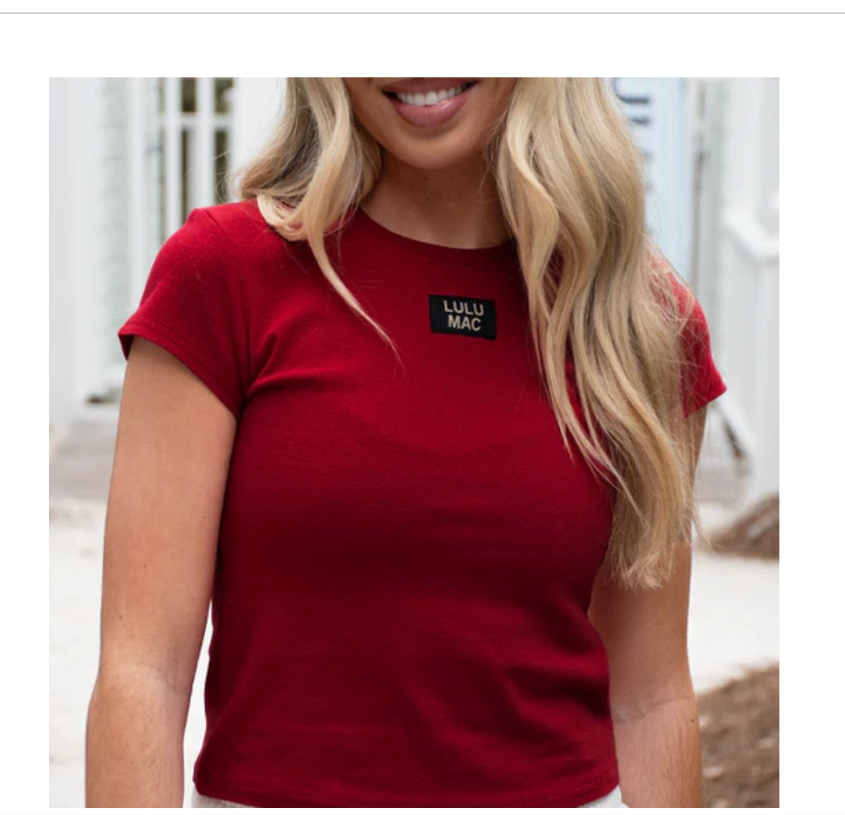 Red Lulu Mac Baby Tee