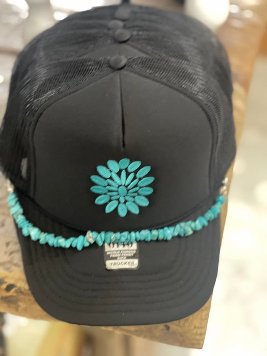 Turquoise trucker hat