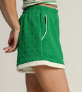 Green Heart Knit Shorts