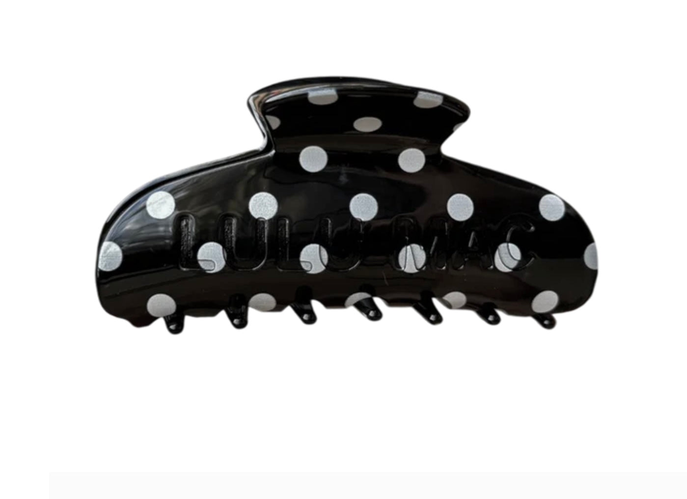 Lulu Mac Black and Blue polka dot clip