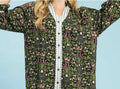 Black Botanical blouse