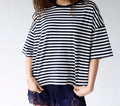 Navy and White Striped Boyfriend Tee