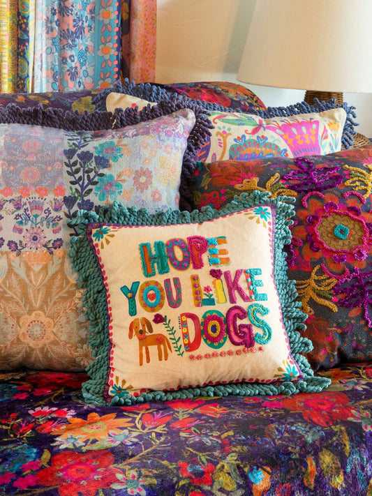 Hope you like dogs colorful pillow