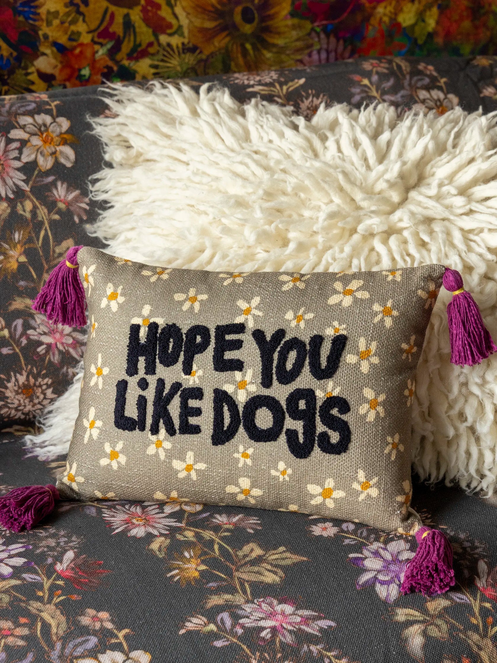 Hope you like dogs flower pillow